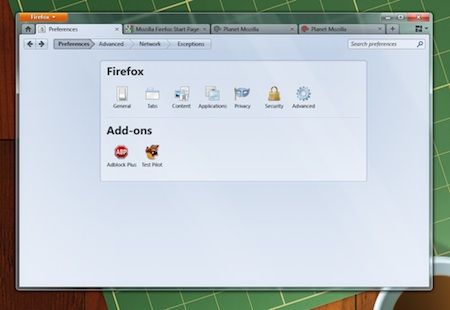 Firefox 4 userà una finestra online per le preferenze, al posto delle finestre di dialogo