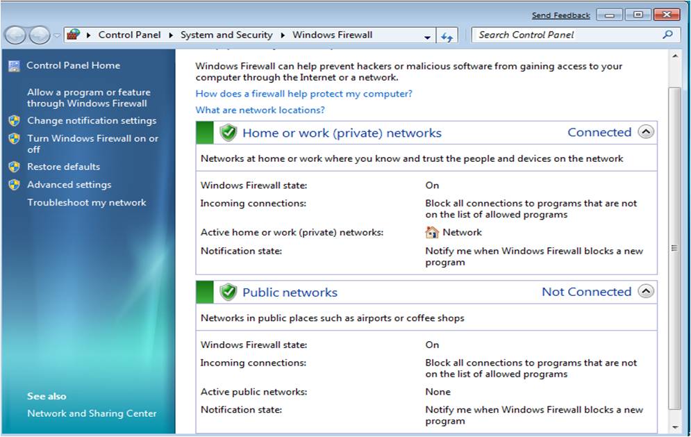 firewall windows 7