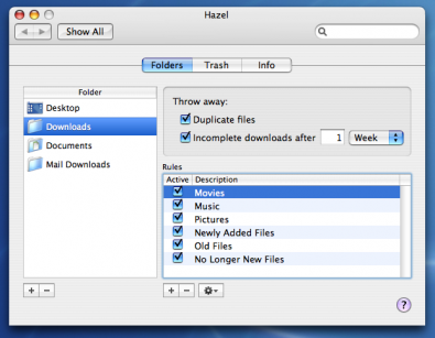 Hazel screenshot