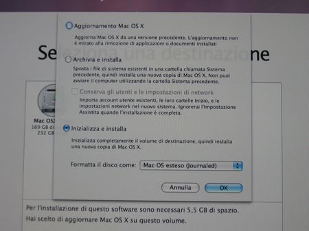 formattare mac archivia installa