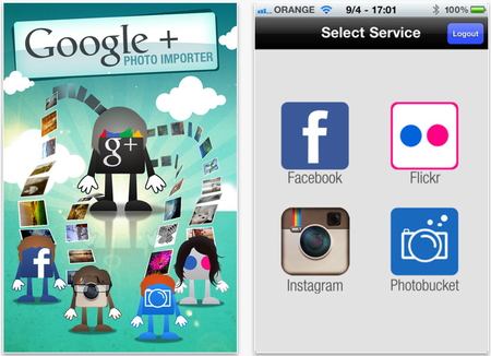 foto facebook google plus photo importer