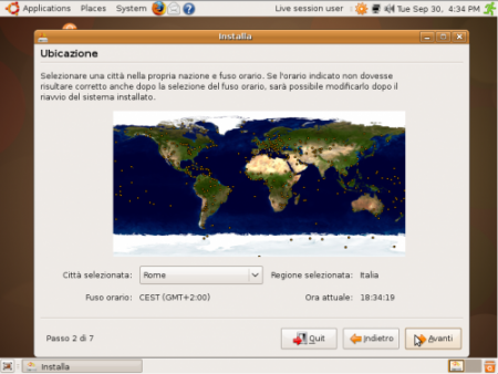 fuso orario ubuntu