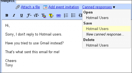 gmail canned responses
