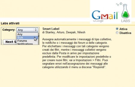 gmail etichette smart labels