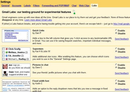 Gmail labs