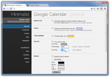 google calendar minimalist