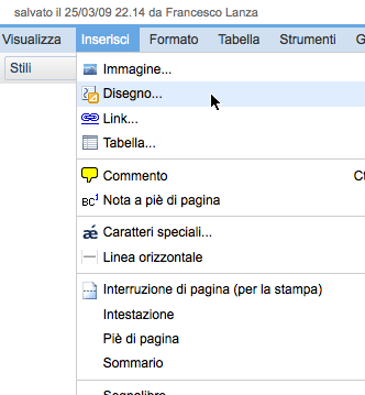 Google Documenti: disegno