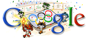 google loghi olimpici cerimonia d’apertura