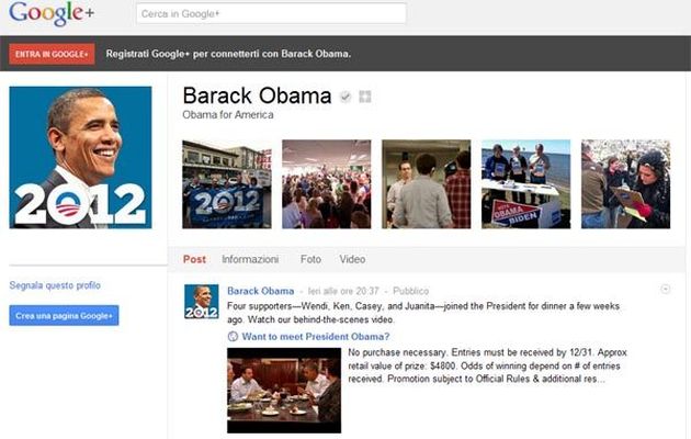 google plus obama