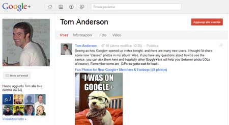 google plus tom anderson myspace