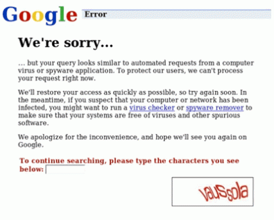 Google antispam