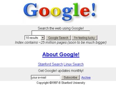 google 1997. Google 1997 – Sono passati 11