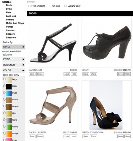 google boutiques scarpe