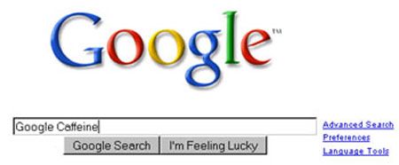 Google caffeine motoredi ricerca
