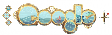 google doodle jules verne