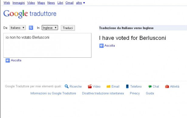 google translate berlusconi