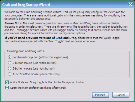 grab-and-drag-installazione