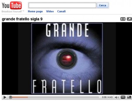 grande fratello youtube