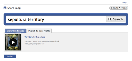 grooveshark facebook