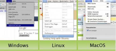 GUI config windows-mac-linux