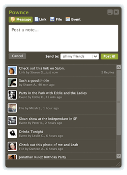 pownce screenshot