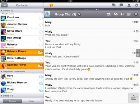 iPad social network im