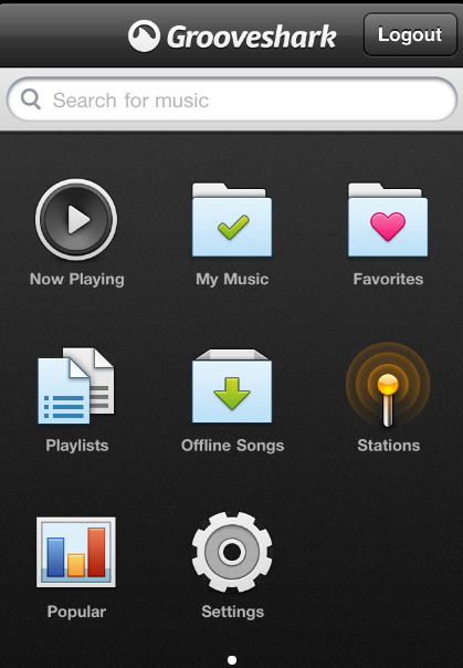 iPhone Grooveshark
