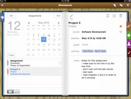 iHomework: un diario elettronico per iPad, iPhone e Mac
