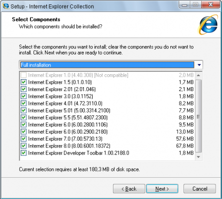internet explorer collection