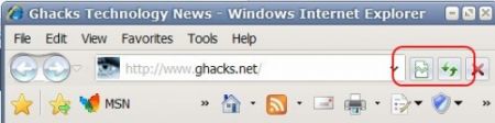 bottoni di internet explorer 8