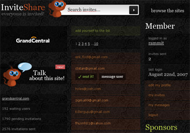 InviteShare screenshot