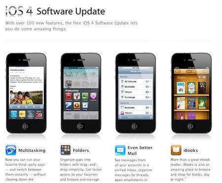 Disponibile l’aggiornamento a iOS 4 per iPhone e iPod touch