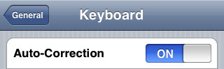 iPhone autocorrezione