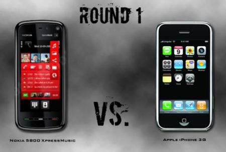 iPhone vs Nokia 5800