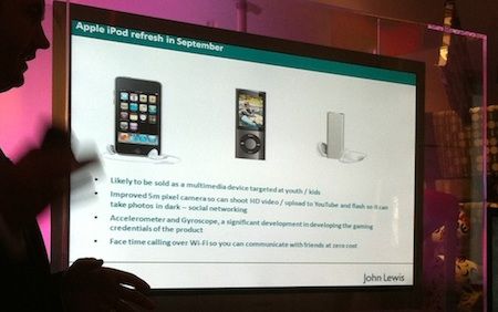 Si sospetta che il nuovo iPod touch con Retina Display verrà rilasciato a settembre
