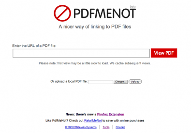 PdfMeNot screenshot