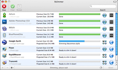 Xslimmer screenshot