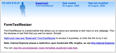formtextresizer website