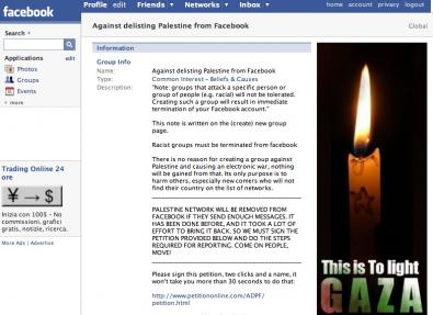 facebook palestina