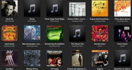 iTunes 8 - vista a griglia