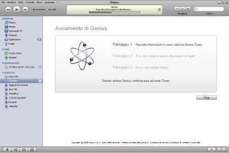 iTunes 8 - avviamento sidebar