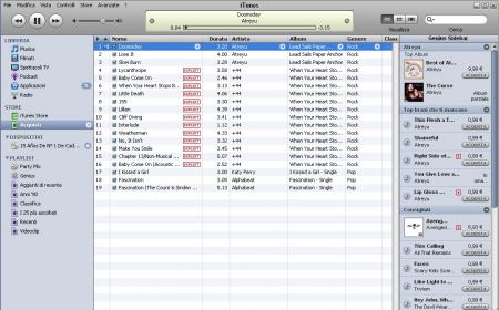 iTunes 8 - sidebar genius