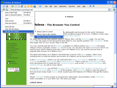 K-Meleon screenshot