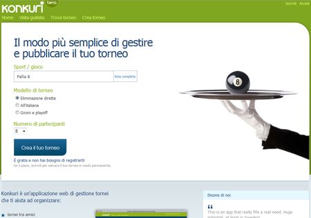 konkuri gestire torneo sportivo online