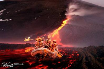 lava rafting