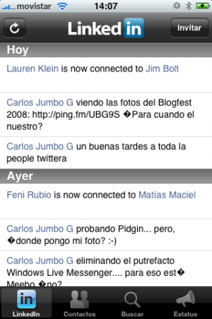 LinkedIn iPhone