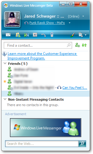 live messenger senza ad