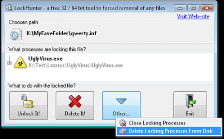 LockHunter elimina file