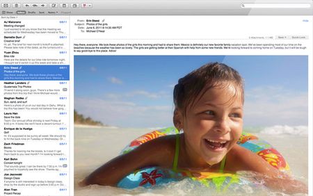 mac os x lion mail