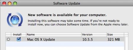 Mac OS X update 10.5.5